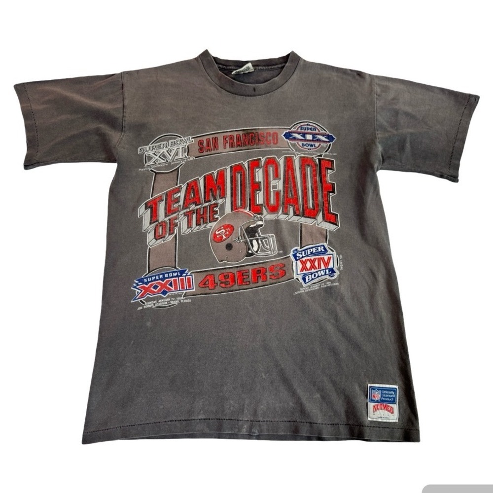 Vintage 1989 Nutmeg San Francisco 49ers Team of the Decade T-Shirt L USA Made